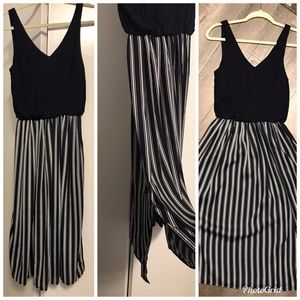 LOFT navy blue sleeveless maxi dress